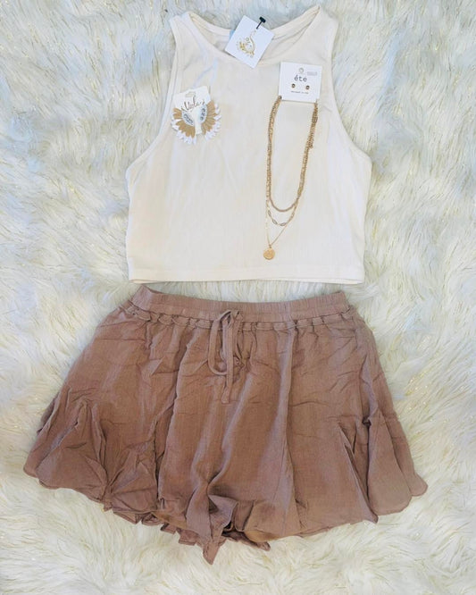 Sunshine Embrace - Linen Shorts
