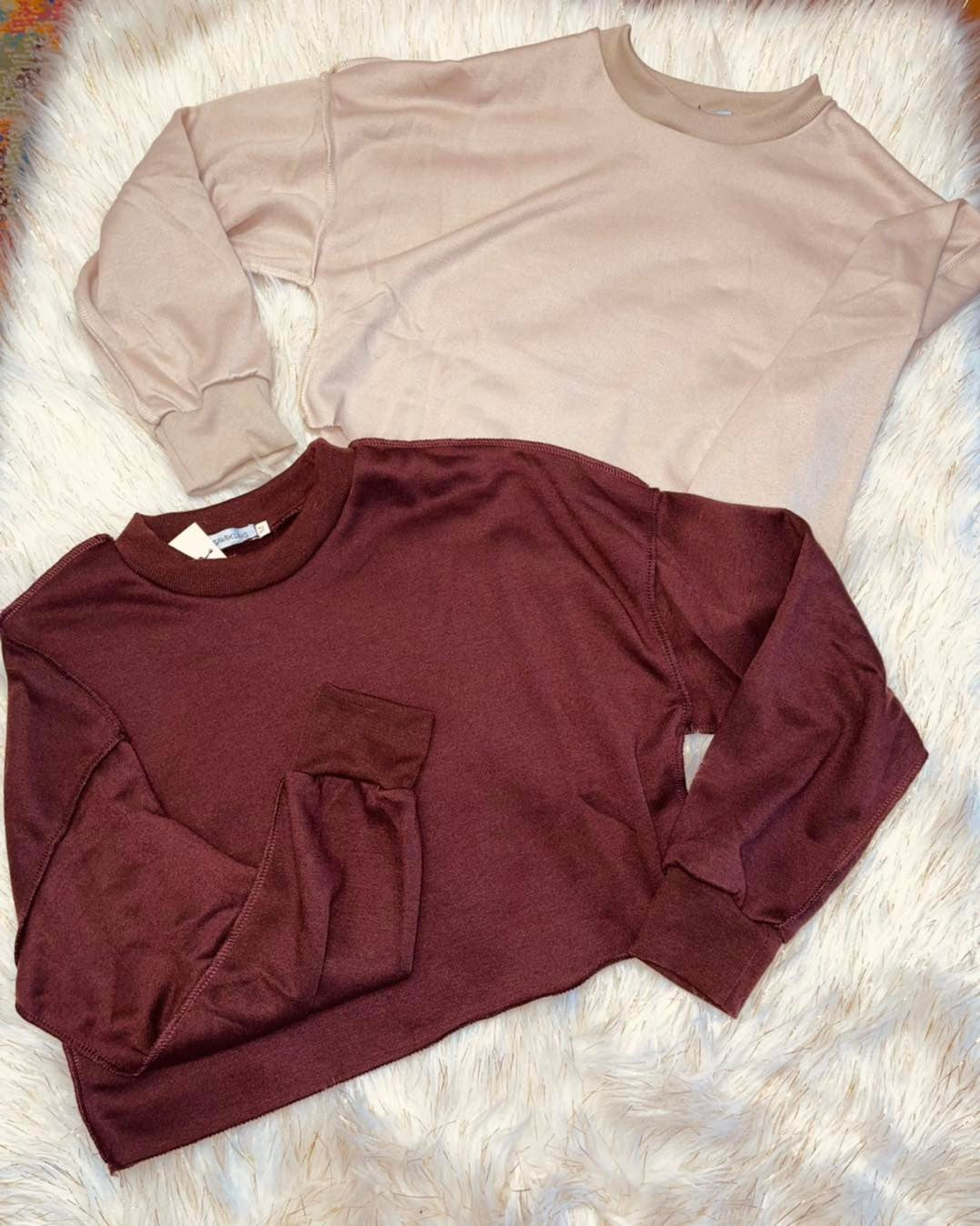 Cropped Brown Sweatshirts