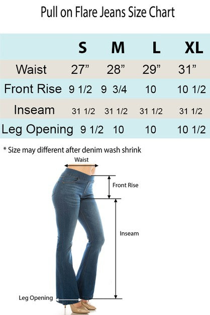 KNOW YOUR ROLE DISTRESS FLAIRED DENIM JEAN