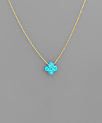 Glitter Clover Necklace